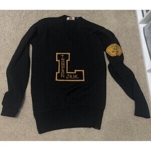 Vintage 40s Thompson Jr High City Champs Football Letterman Jacket